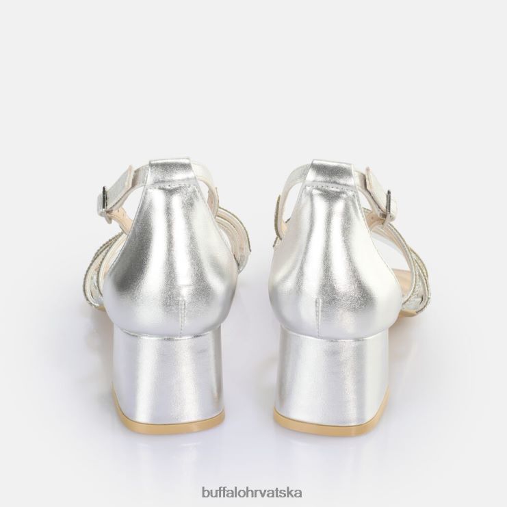 srebro Buffalo veganska sandala s petom lilly glam |sandale TDD6T25